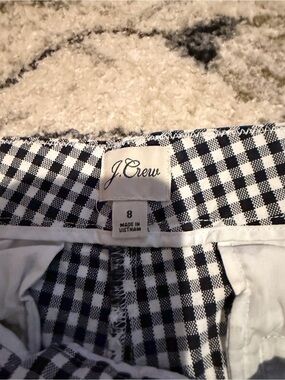 J. Crew Black and White Gingham Shorts